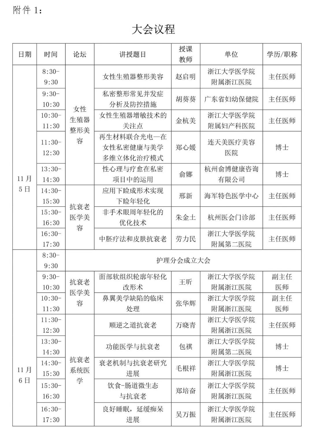 抗衰老医学(女性生殖器整形美容)新技术新进展学习班暨护理分会成立大会的通知 图片-3