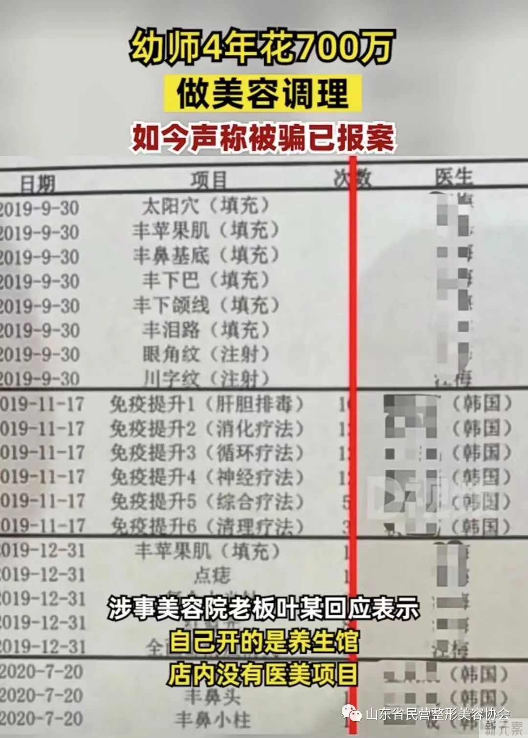 幼师花700万做美容调理后称被骗，老板:注射填充失败和卖房和我无关 图片-1